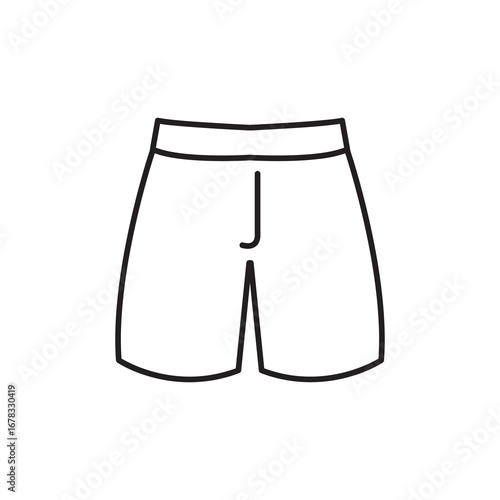 Swim shorts icon Thin line illustration simple linear illustration for web and app..eps