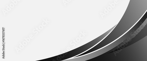 Dark grey abstract wide horizontal banner with hexagon carbon fiber grid and orange luminous lines. Technology vector background with orange neon lines