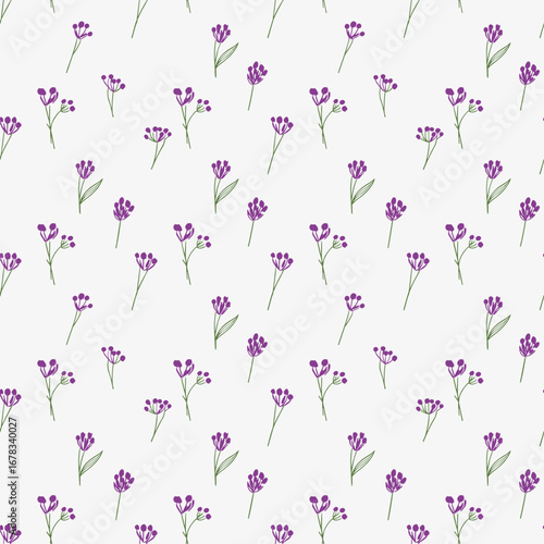 Delicate purple floral pattern for feminine designs and elegant backgrounds