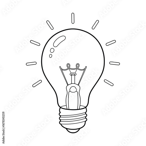 Vector illustration of vintage light bulb illustration for creative ideas
