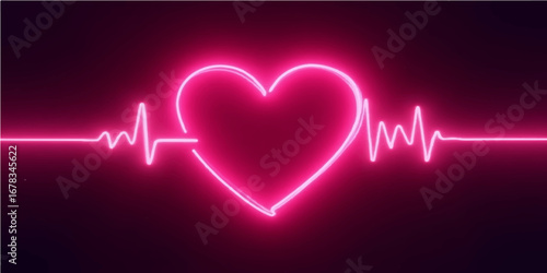 A vibrant pulse of life, a cardiogram illustrating a healthy heartbeat evolving into a symbol of love and care