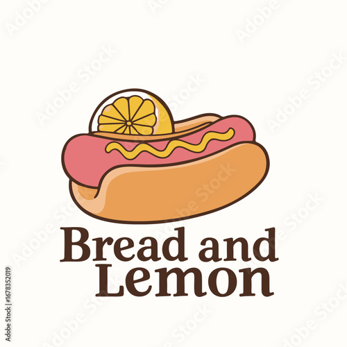 vector illustration of a hot dog