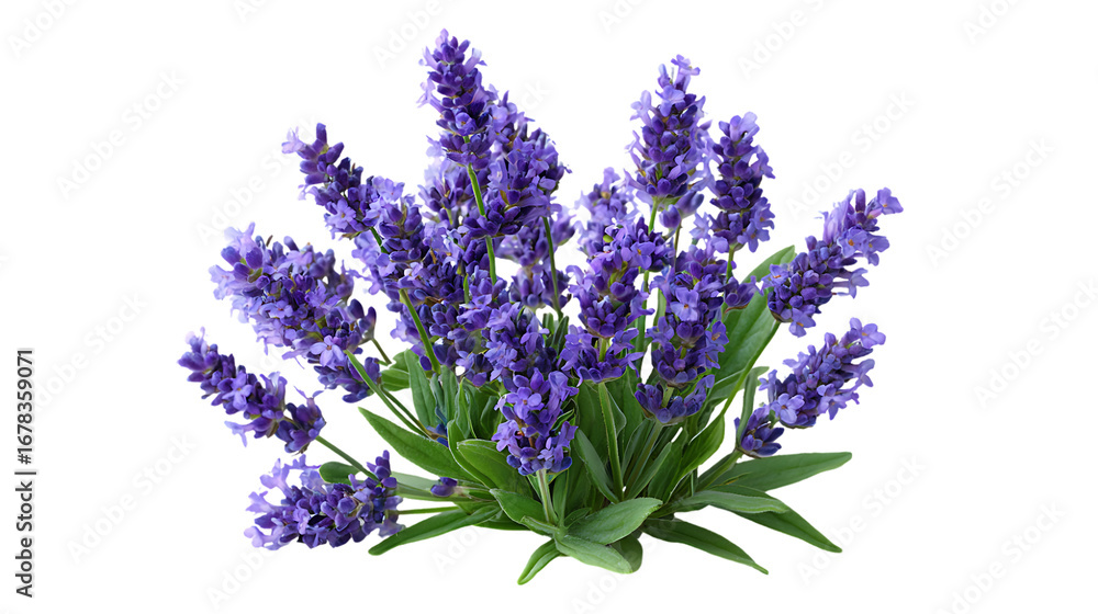 Fototapeta premium A sprig of lavender isolated on transparent background