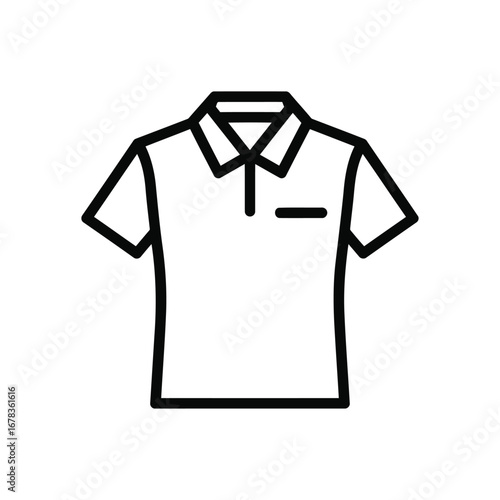 Simple line art polo shirt icon