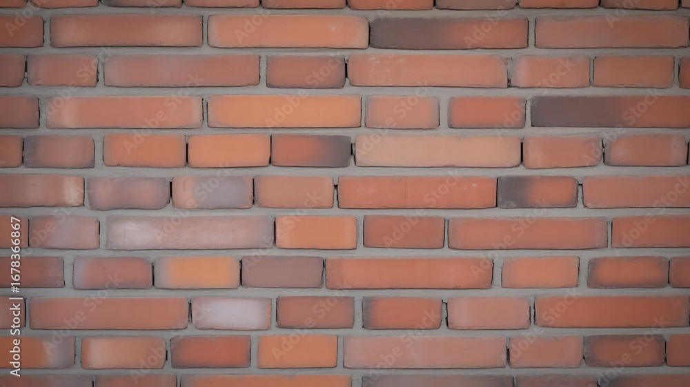 Obraz premium Rough textured red brick wall providing a classic backdrop