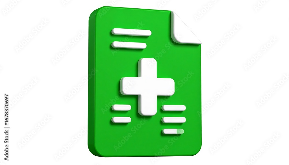 Obraz premium Medical document icon