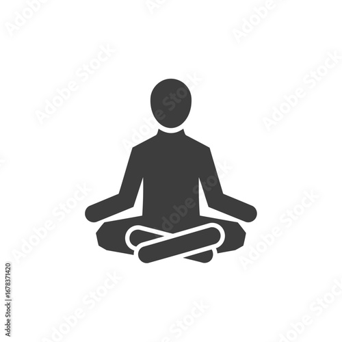 Silhouette of a person seated in a meditation pose.