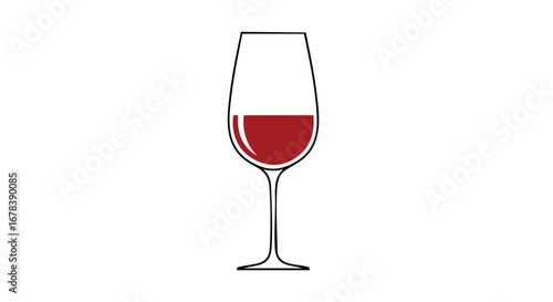Elegant glass of red wine against a pristine backdrop, evoking sophistication and refined taste with a minimalist touch