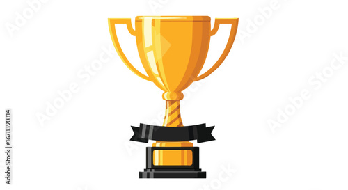 Iconic golden trophy with classic design elements symbolizing victory achievement and competition excellence reward celebration success and