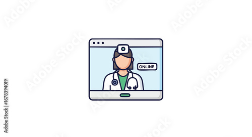 Digital healthcare consultation with a female doctor via tablet for accessible online medical services and virtual consultations and remote health
