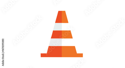 Simplified traffic cone illustration conveying safety and detour measures on roadways and construction areas, emphasizing traffic management 150 char