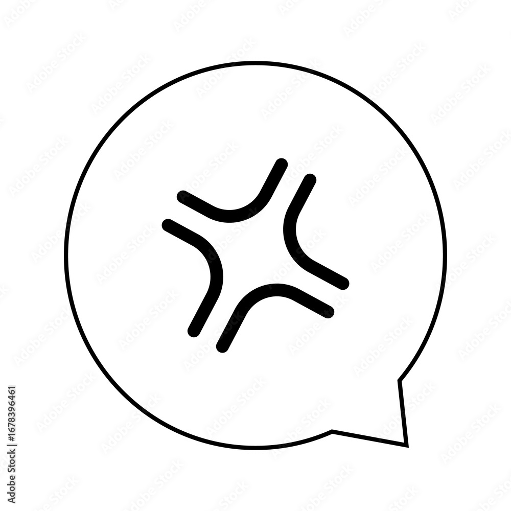 Obraz premium 怒る・怒りなど 感情吹き出しマーク〜Angry, angry, etc. emotion speech bubble mark〜