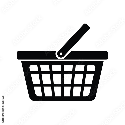 Shopping Basket Icon  E-commerce, Online Store, Retail, Purchase, Add to Cart