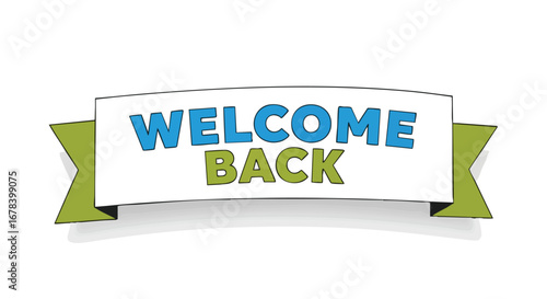 Cheerful Welcome Back Banner Illustration for Homecomings and Festive Celebrations
