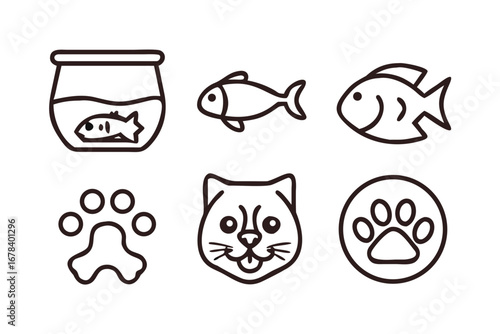 Vector art of collection of pet supplies