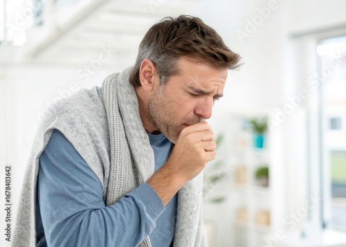x-default Sick man coughing