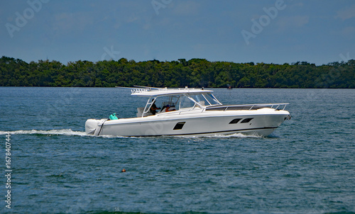 Sport Fishing Boat on the Florida Intracoastal Waterway