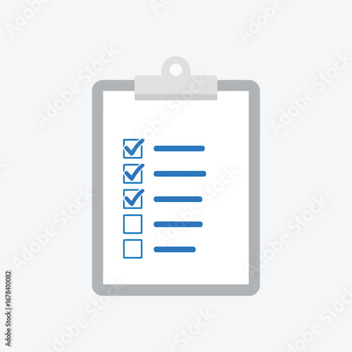 Vector illustration of clipboard checklist with check marks