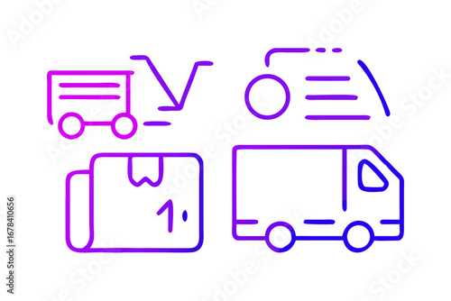 Vector art of delivery and shipping service