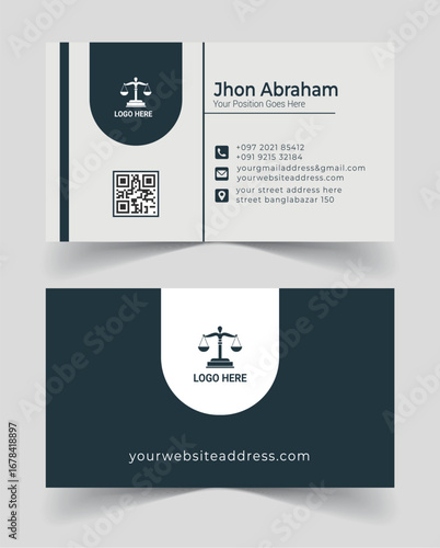 Professional Lawyer Visiting Card Template | Advocate Business Card Vector Design
