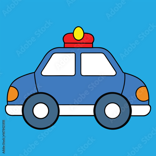 Vector illustration of police car