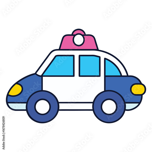 Vector illustration of police car