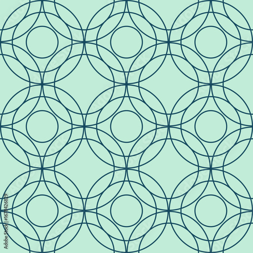 Seamless pattern with geometric ornament. Art Deco style. Vector. 