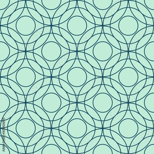 Seamless pattern with geometric ornament. Art Deco style. Vector. 