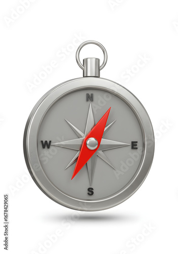 Realistic gray compass on transparent background Free Download Realistic gray compass on transparent background - GFXLoad