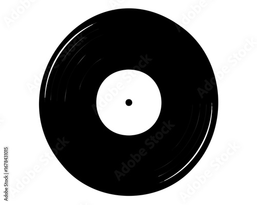 Stylized image of a vinyl record, emphasizing retro music listening experiences