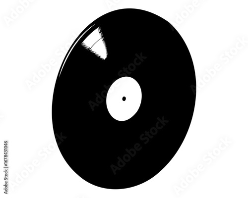 Vintage vinyl record illustration for music lovers and audiophiles alike