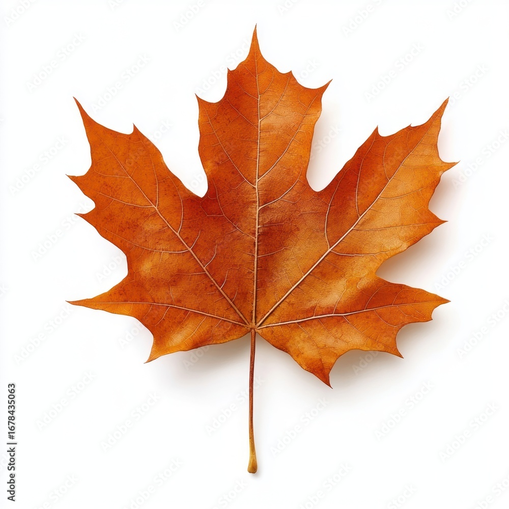 Fototapeta premium Maple leaf photography isolated illustration.