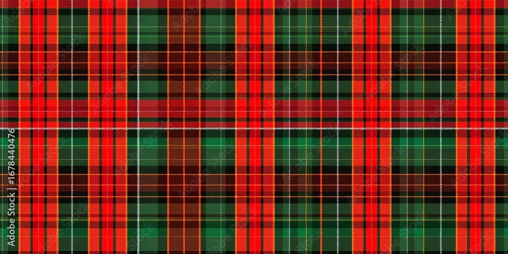 Obraz premium Seamless tartan plaid pattern in vibrant vector format, ideal for textile design, card, irish