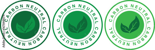 Carbon Neutral Icons for Eco Friendly and Climate Positive Products