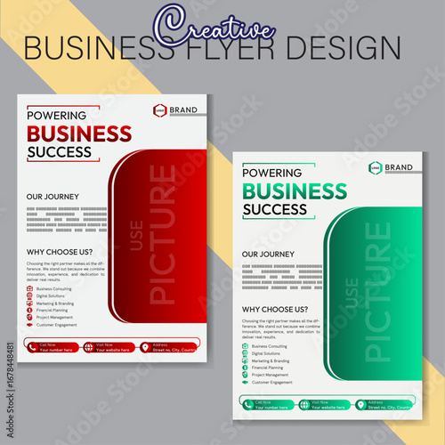 Premium and modern Business flyer design template for print and social media which can Increase business and customer attraction.