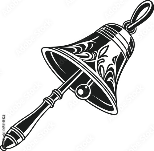 A vector illustration of a vintage megaphone with a bell and speaker, a loud announcement tool