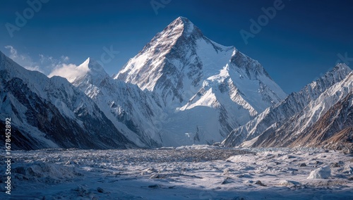 Wallpaper Mural Majestic snow-capped peak, vast glacier landscape Torontodigital.ca