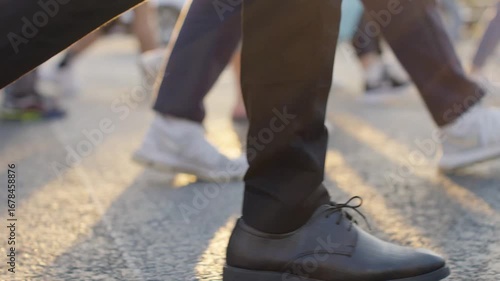 walking on the street