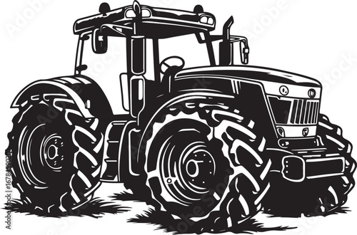 Farm Tractor Silhouette Bundle