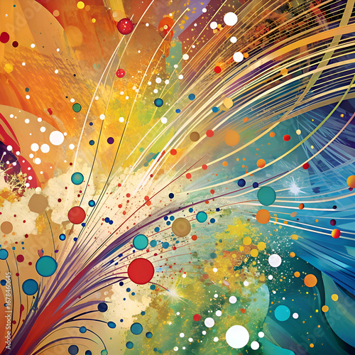 Abstract Art. Vibrant. Flowing Lines and Colors