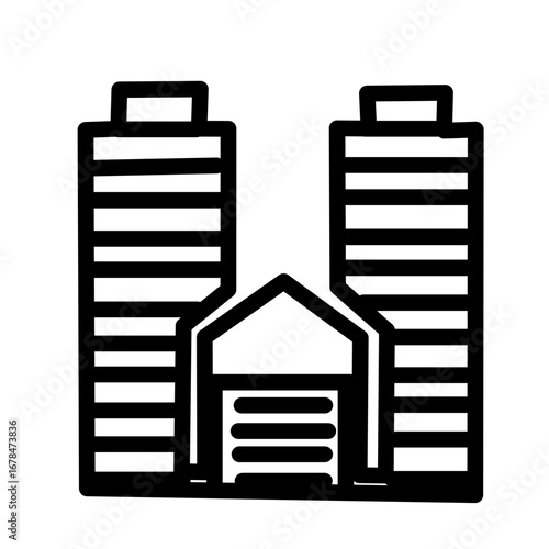 building illustration icon