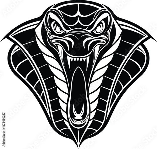 Cobra Snake Icons, Aggressive Hooded Vectors in Graphic Styles