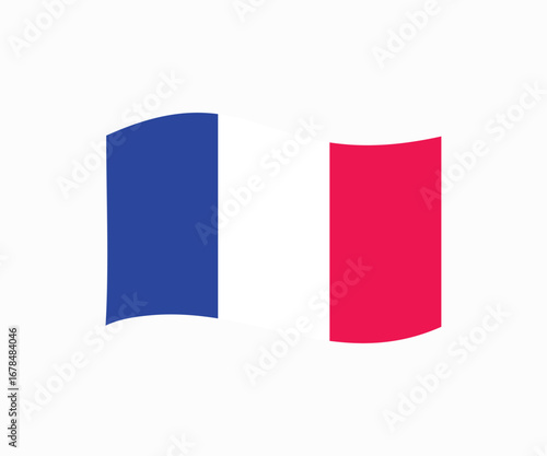 France waving flag icon. French flag icon vector design and illustration.


