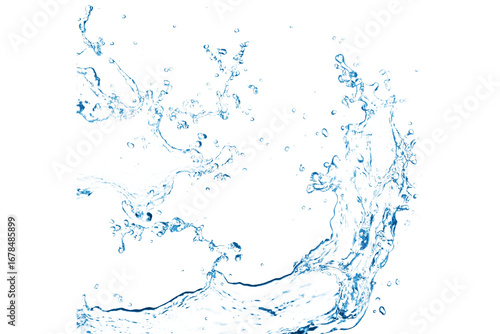 Blue water wave isolated  Water splash Rain drop PNG