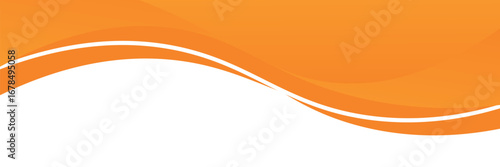 Modern design orange banner background. Graphic design banner pattern background template with vector dynamic curve shapes. vector eps10