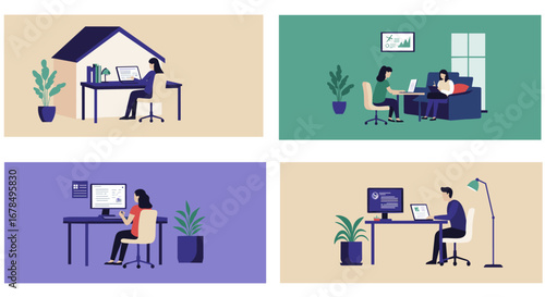 Remote work and online learning in modern home offices