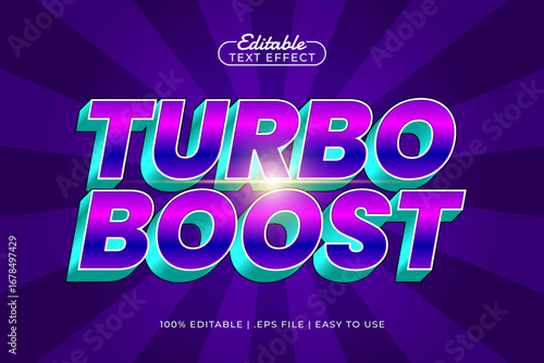 turbo boost editable text effect with a race and speed text style