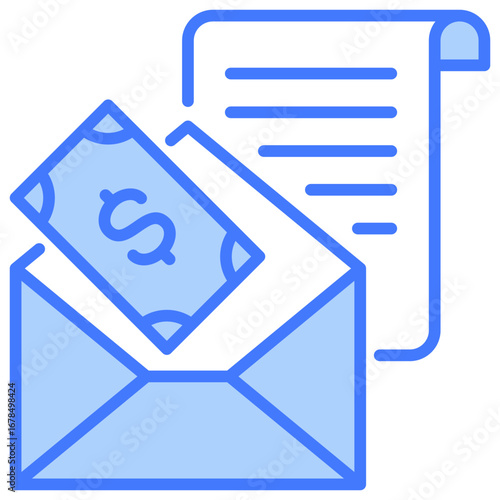 Salary Blue Icon