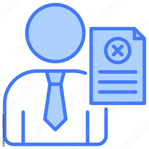 Dismissal Blue Icon