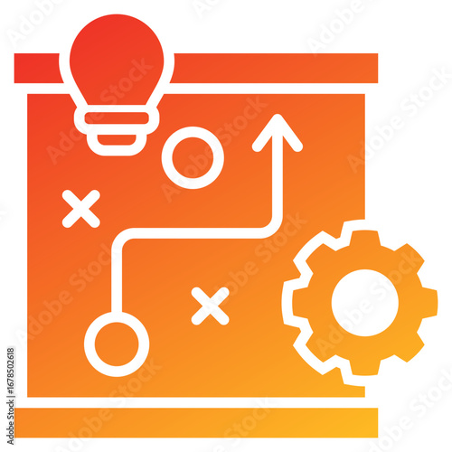 Strategic Glyph Gradient Icon